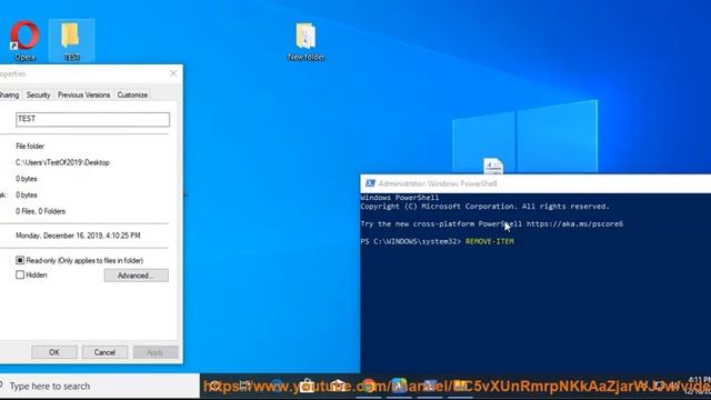 Delete files & folders using Windows 10 PowerShell смотреть онлайн