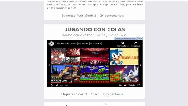 Sonic 1 y Sonic 2 Remake Sega Master System смотреть онлайн