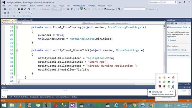 23- NotifyIcon in C# смотреть онлайн