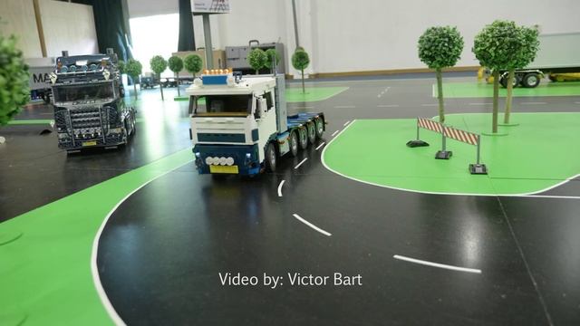Lego Trucks with Power Functions and Sbrick Driving on Modeltruck Track смотреть онлайн