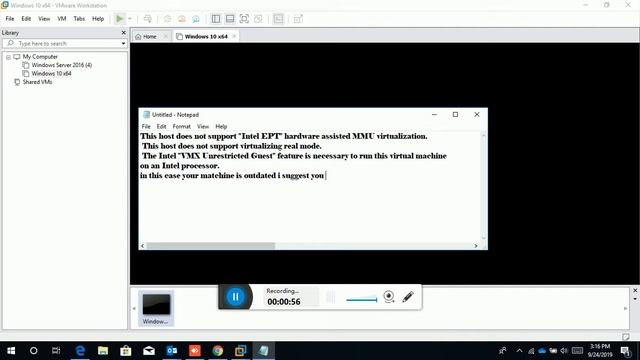 This host does not support Intel VT-x.VMware смотреть онлайн