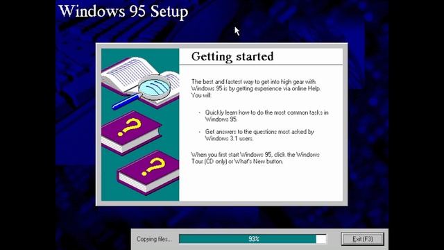 Installing Windows 95 build 950 RTM смотреть онлайн