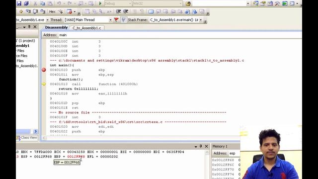 x86 Assembly #16 - C to Assembly | Program 1 | Visual Studio смотреть онлайн