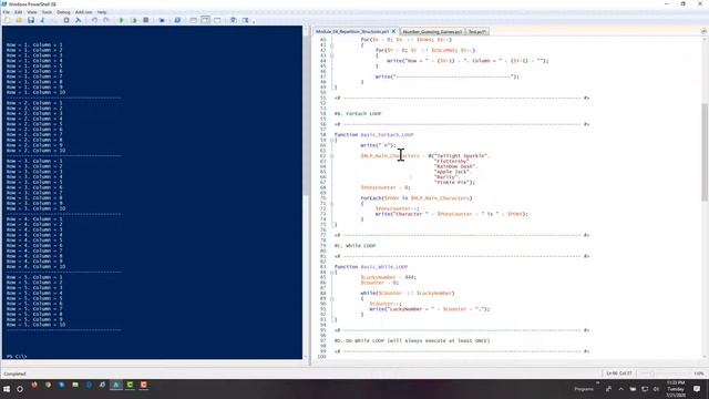 PowerShell 06 - Repetition Structures смотреть онлайн