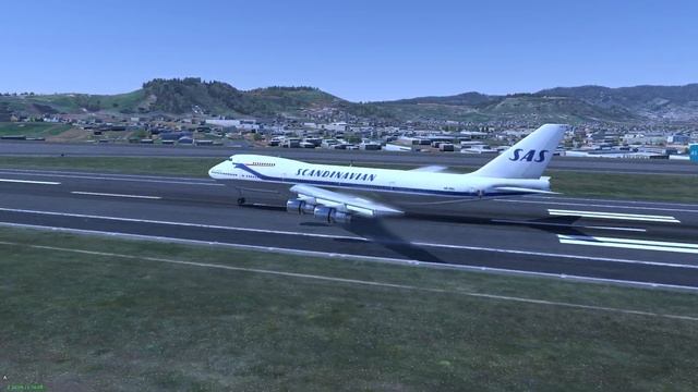 Landing Boeing 747-200 in Tenerife Norte (GCXO) in X-plane 11 смотреть онлайн