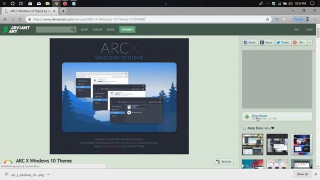 Install ARC X Theme For Windows 10 Letest смотреть онлайн