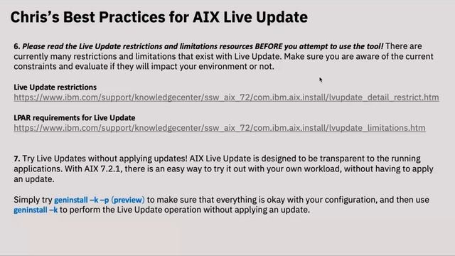 94 Best Practices AIX Live Update смотреть онлайн