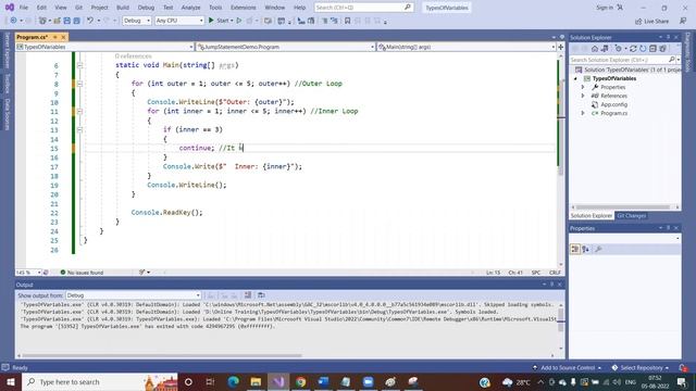Continue Statement in C# with Examples смотреть онлайн