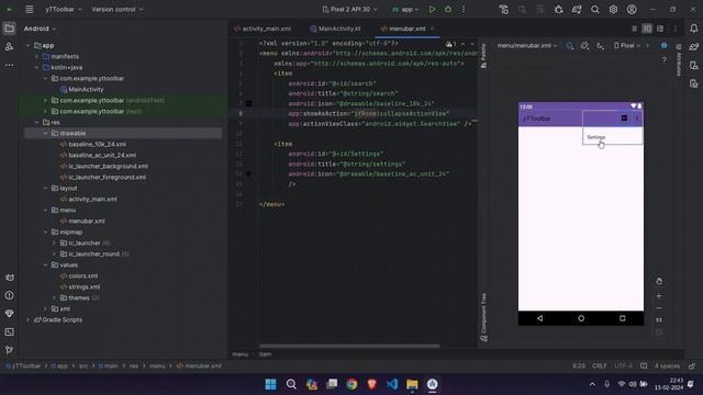 How to make ToolBar in Android Using Kotlin and XML смотреть онлайн