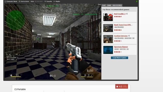 CS portable / Browser / Gameplay / смотреть онлайн