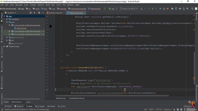 Android tutorial - 34 - Create Android Notification Channel for Android O & Above Versions смотреть онлайн