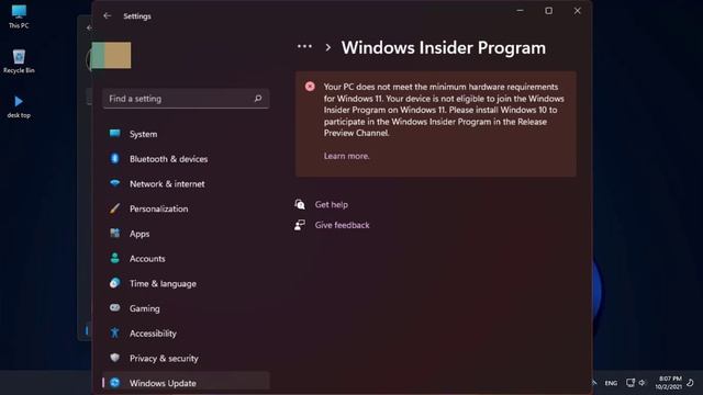 تسجل الخروج من برنامج Windows Insider للأحتفاظ بلأصدار النهائى من ويندوز11 بدون تثبيت جديد смотреть онлайн