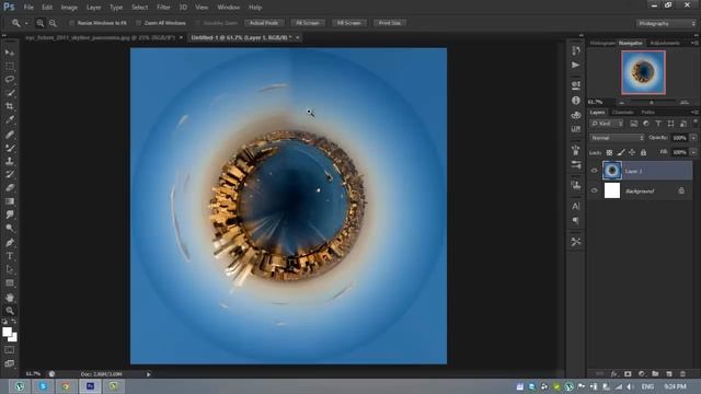 Make a small world from a photo "Tutorial Series Ep21" смотреть онлайн