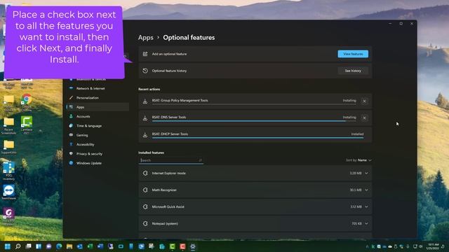Windows 11 - Installing RSAT (Remote Server Administration Tools) and Optional Features смотреть онлайн