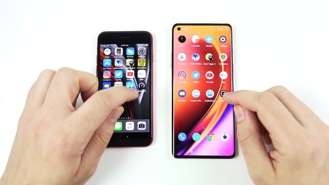 iPhone SE 2020 vs OnePlus 8 Speed Test! смотреть онлайн