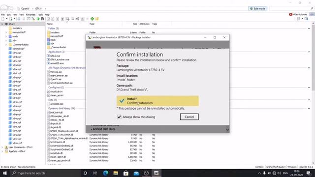 GTA 5 HOW TO INSTALL LAMBORGHINI AVENTADOR LP-750 CAR 🔥🔥