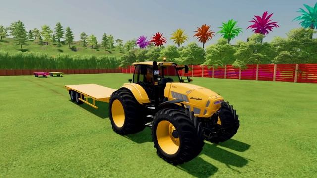 JCB vs CLAAS vs FENDT vs CASE vs LAMBORGHINI TRACTORS BATTLE WITH GIANT GIRAFFE - Fs 22 смотреть онлайн