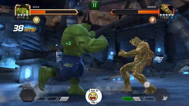 Marvel Contest Of Champions: 4.4.4 Groot vs. Hulk! смотреть онлайн