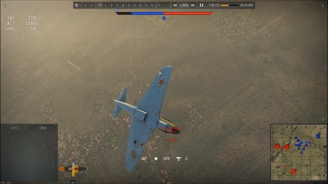 Warthunder - Yak 9T 4 Kills Realistic battle смотреть онлайн