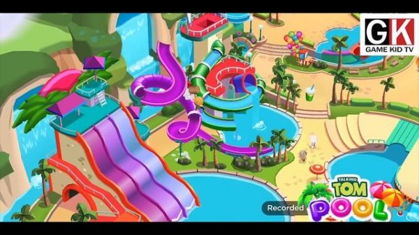 Talking Tom pool  Part 2  [Water Dragon] Android \ ios Gameplay