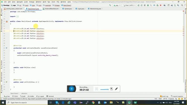 Layouts | Basic View | Event | XML |Android App Development Tutorial in Hindi | Android Studio #1 смотреть онлайн