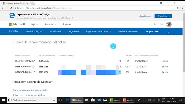 SOLUÇÃO Localizar chave de recuperação bitlocker смотреть онлайн