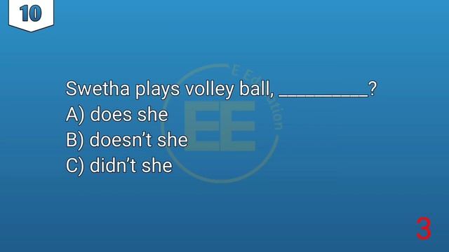 Quiz on English Question Tags (Comment your score) смотреть онлайн