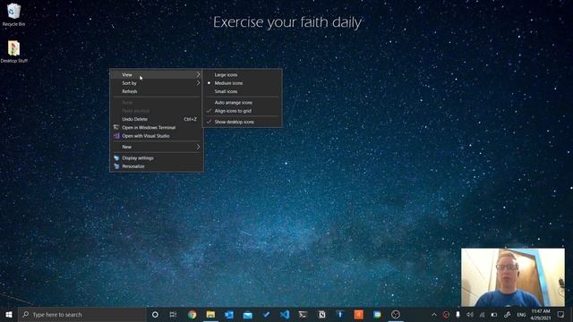 Changing Your Desktop Icon Size (Windows) смотреть онлайн