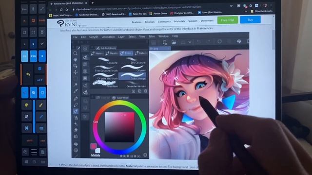 Clip studio paint giant update announcement demo on Microsoft Surface Pro X смотреть онлайн