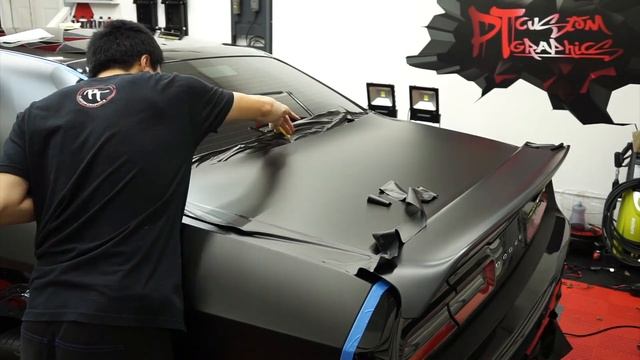2021 Dodge Challenger Hellcat Redeye Widebody | Matte Black Wrap | Timelapse | PT Custom Graphics смотреть онлайн