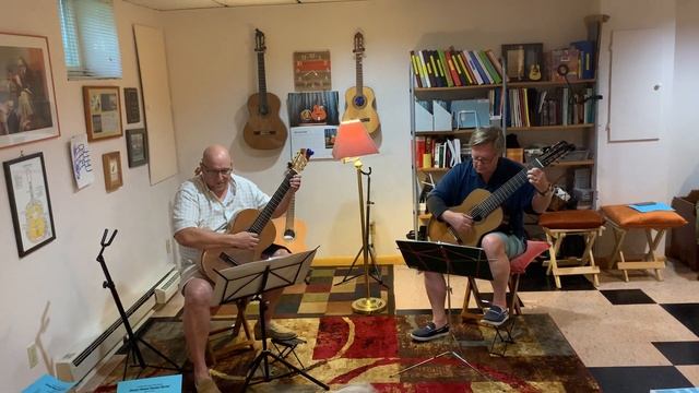 George Pleat Guitar Studio Duo performs "Habañera” смотреть онлайн