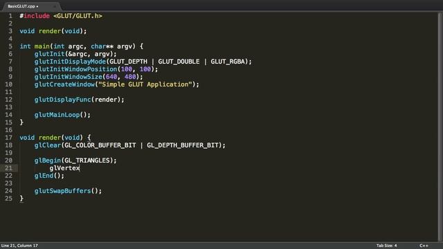 C++ OpenGL #1 - Some basic GLUT смотреть онлайн