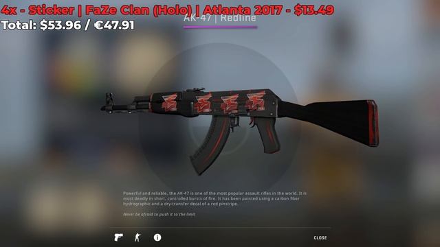 CS:GO - AK-47 Redline Sticker Combinations!