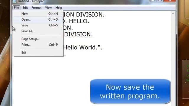 Write first COBOL program,compile and execute смотреть онлайн