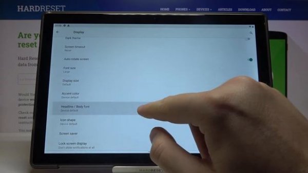 Font Settings in BLACKVIEW Tab 8 - Change Font Style