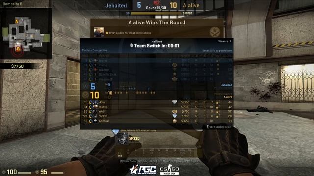 [EN] JeBaited vs Aimers Alive | CACHE | Map 1 | AGC CS:GO | Qualifiers Region 1 смотреть онлайн