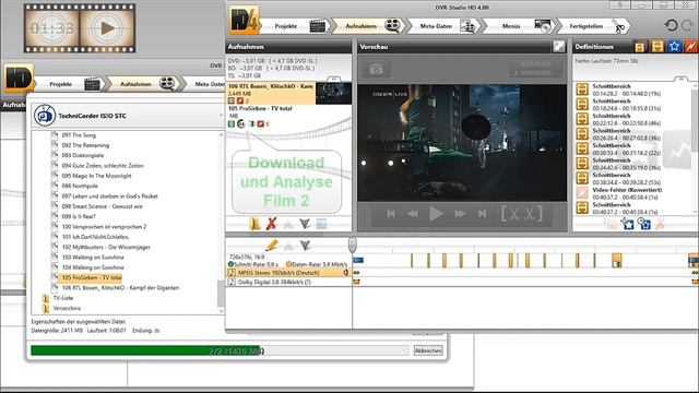 DVR-Studio HD4 vs. HD3 - Neuer UPnP Import mit zeitgleicher Tiefenanalyse смотреть онлайн