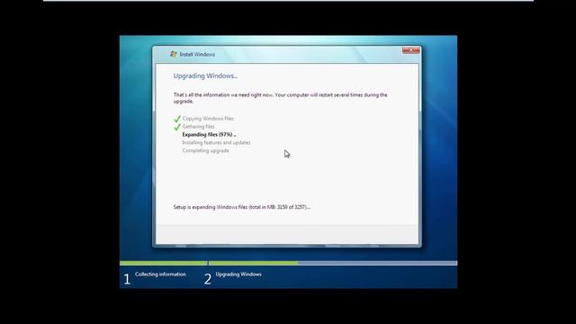 Upgrading Windows Vista SP1 to Windows Blackcomb Build 6801 (64-Bit Edition) смотреть онлайн