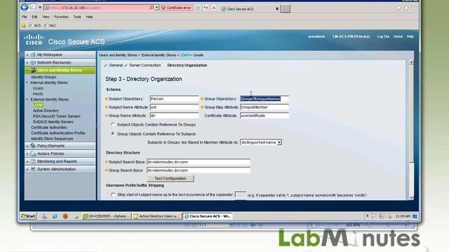 LabMinutes# SEC0085 - Cisco ACS 5.4 LDAP Integration and Identity Store Sequences смотреть онлайн