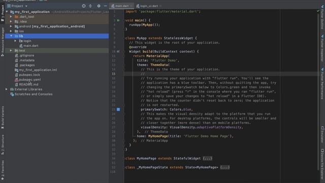Flutter Tutorial - Creating New Project and Understanding its Structure In Hindi Urdu ( Part #3 ) смотреть онлайн