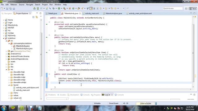 Transfer (Pass) Text from one Activity to Another Activity in | Android смотреть онлайн