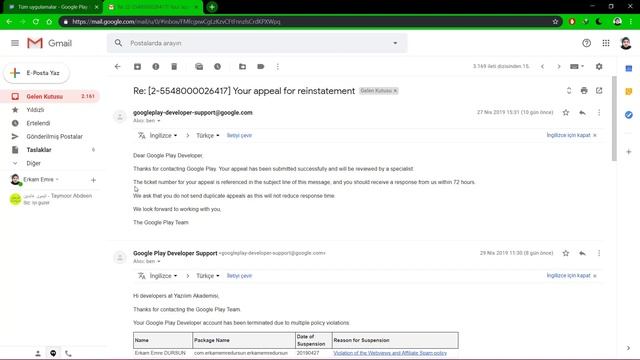 Google Play hesabı banlanma - Android Studio Dersleri смотреть онлайн