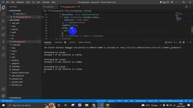 Flutter Tutorial - Date Picker in Flutter смотреть онлайн