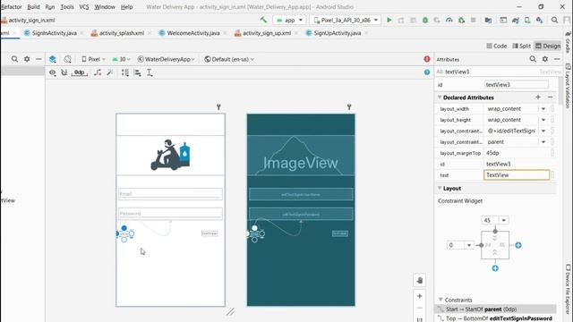 Water Delivery Android App # 5 - Designing Sign in Screen With Email and Password Firebase Android смотреть онлайн