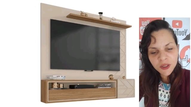Painel para TV até 65” 1 Prateleira Caemmun Prisma. #painel #rack смотреть онлайн