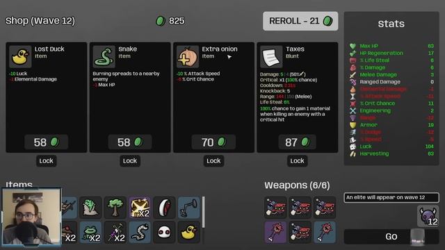 Smacking Enemies with MY MEAT! | Modded Brotato смотреть онлайн