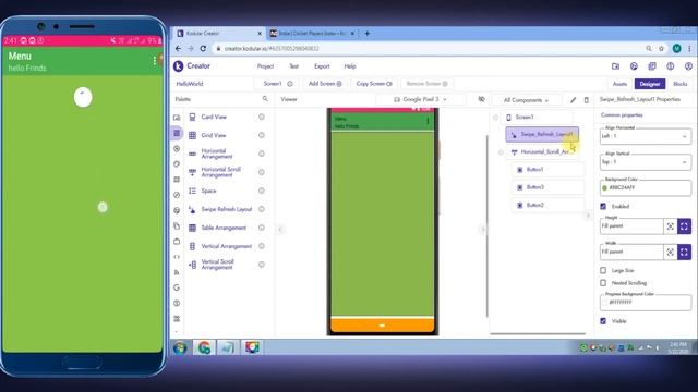 Kodular SWIPE REFRESH LAYOUT Beginner Tutorial Part-34 #KODULAR 2020 смотреть онлайн