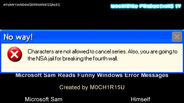 ⚠️ Microsoft Sam Reads Funny Windows Error Messages ► Season 4 Episode 3 смотреть онлайн