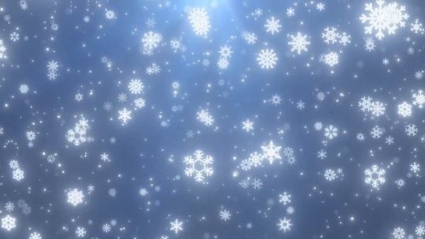 Falling Snowflake and White Snow Particle Winter Christmas Holiday Motion Background Relaxing music