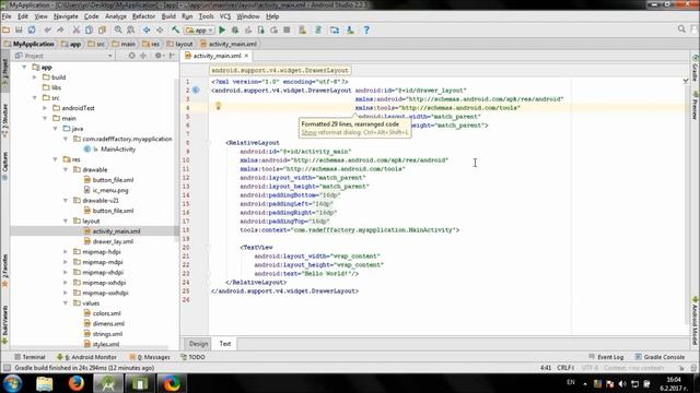 Implementing Navigation Drawer in Android Studio смотреть онлайн